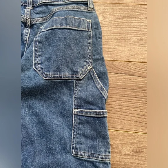 GAP ankle length carpenter high rise carpenter jeans slight acid wash - Picture 9 of 15